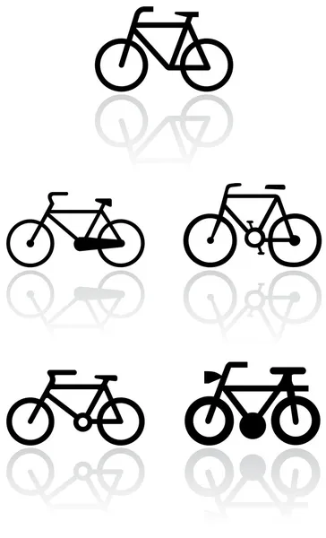 Bicicleta símbolo vector conjunto . — Vector de stock