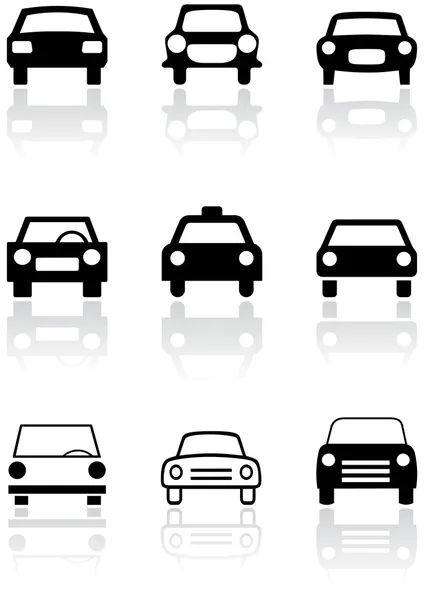 Símbolo del coche vector conjunto. Ilustraciones de stock libres de derechos