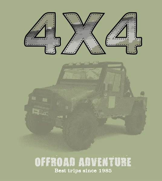 Off-road 4x4 coche — Archivo Imágenes Vectoriales