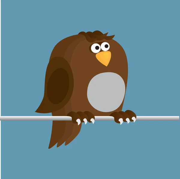 Sparrow på tråd — Stock vektor