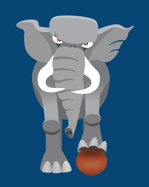 Слон з м'ячем — стоковий вектор