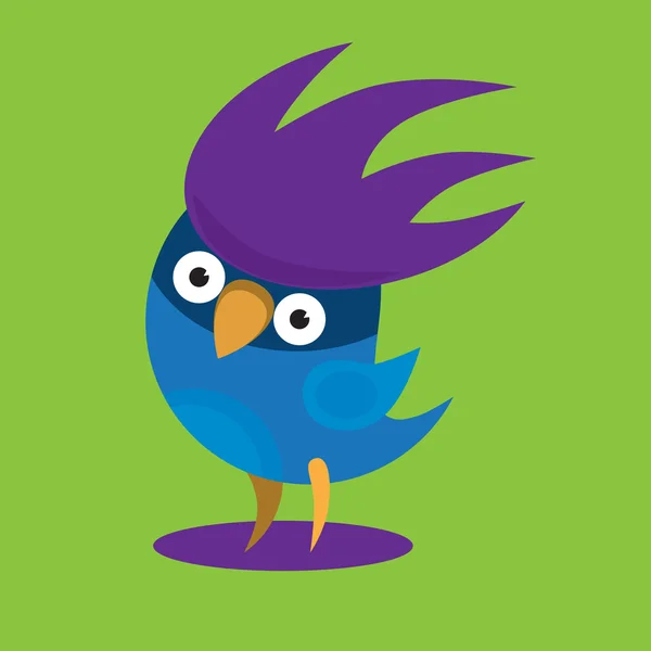 Drôle cirrus oiseau — Image vectorielle