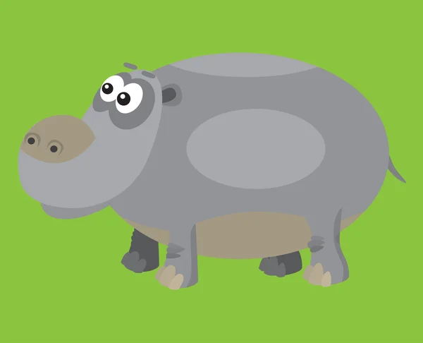 Śmieszne hipopotam — Wektor stockowy