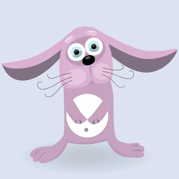 Illustrazione del cartone animato della piccola lepre — Vettoriale Stock