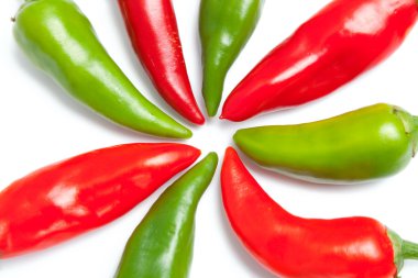 Hot peppers close-up clipart