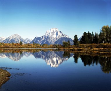Mt.Moran and Oxbow Bend, Wyoming clipart