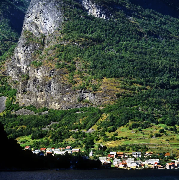 Село на фіорд, Норвегія — стокове фото