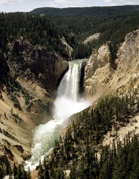 低瀑布、 黄石国家公园，怀俄明州, — 图库照片