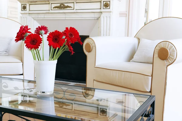 stock image Armchair and flowers