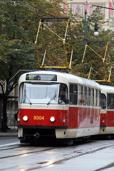 Tram in Praag — Stockfoto