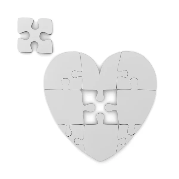 Puzzle Heart. — Stock Photo, Image