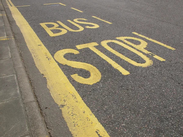 Przystanek autobusowy znak — Zdjęcie stockowe