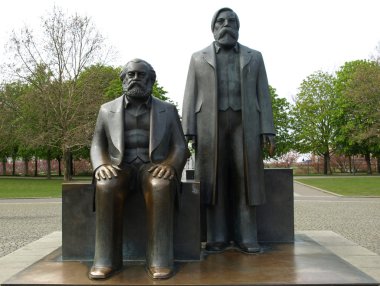 Marx-Engels Forum statue clipart