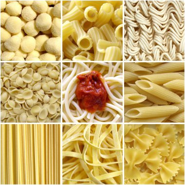 Pasta collage clipart