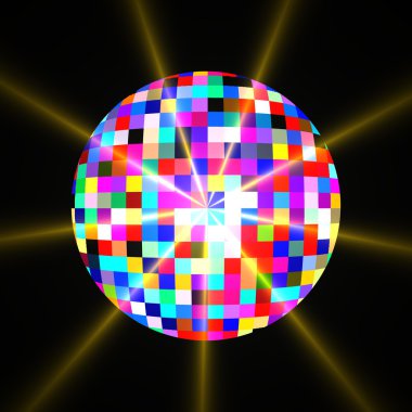 Disco mirror glitter ball clipart