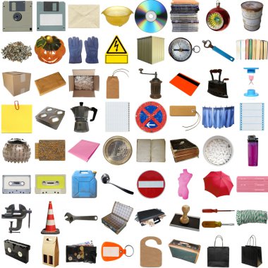 Many objects isolated clipart