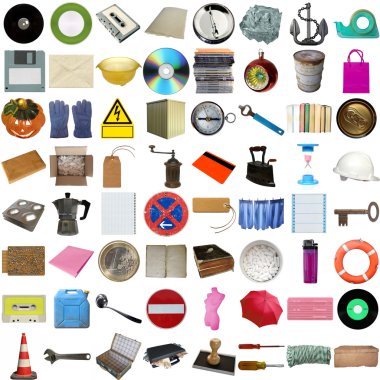 Many objects isolated clipart