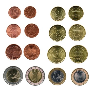 Euro coins clipart