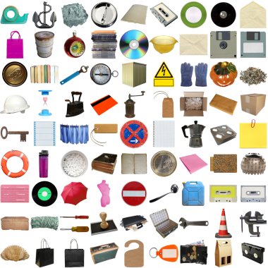 Many objects isolated clipart