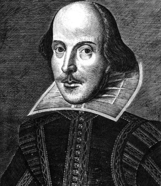 William Shakespeare Engraving clipart