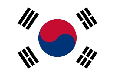 Güney Kore ulusal bayrağı.