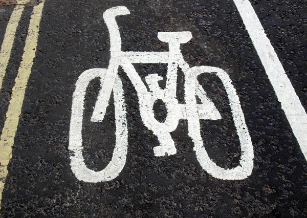 Bisiklet lane işareti — Stok fotoğraf