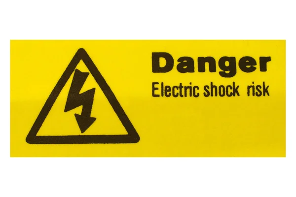 Znak porażenia prądem — Zdjęcie stockowe