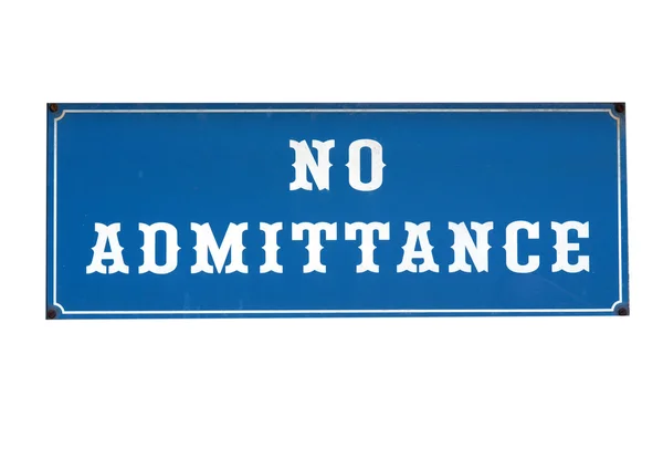 No admittance sign — Stock Photo, Image