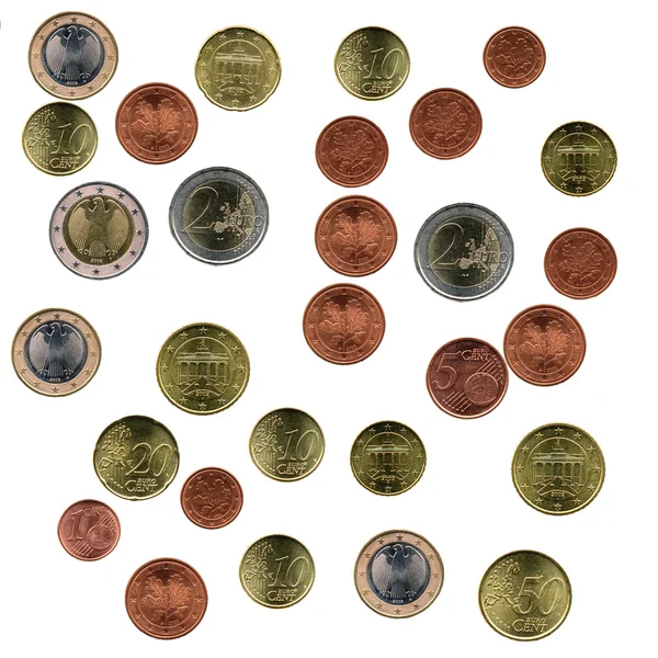 Euro coins kolaj — Stok fotoğraf