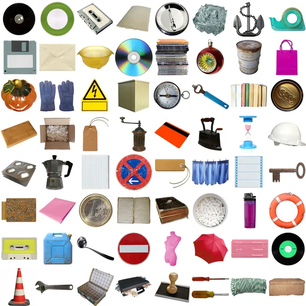 Många objekt isolerad — Stockfoto