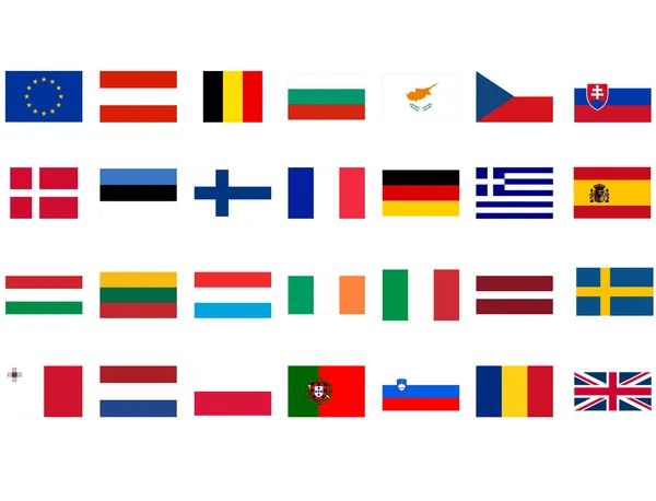 Europese vlaggen — Stockfoto