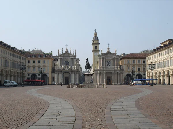 Piazza San Carlo, Турин — стокове фото