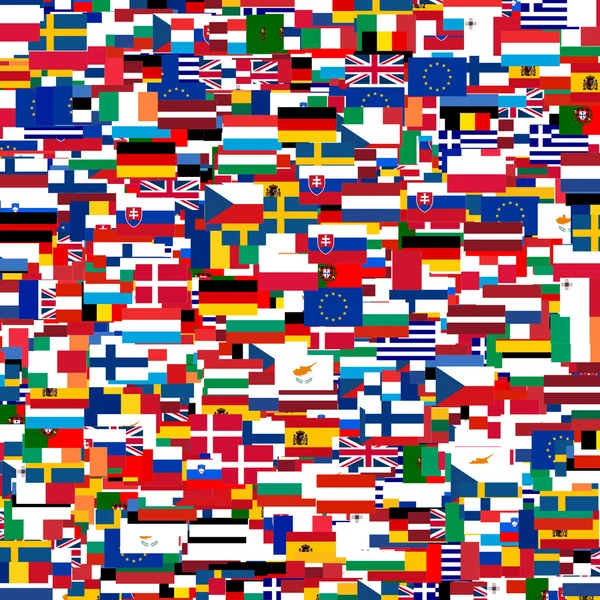 Bandeiras europeias — Fotografia de Stock