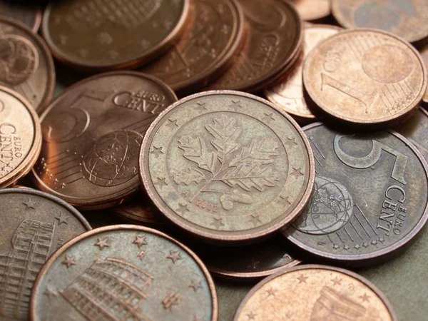 Euro pièces fond — Photo