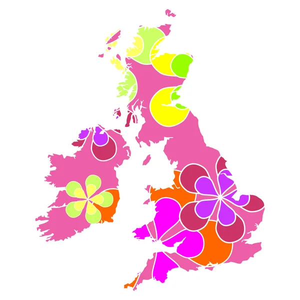 Mappa del Regno Unito — Foto Stock