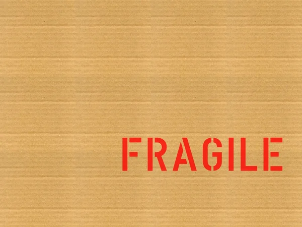 Cartão ondulado frágil — Fotografia de Stock