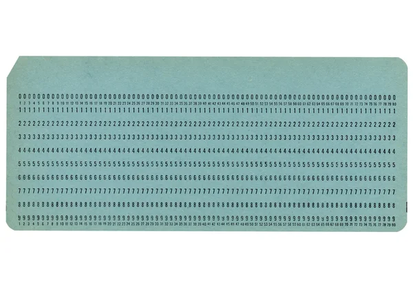 Punched card — Stock Photo, Image