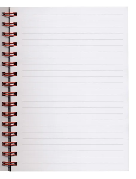 Cuaderno en blanco página — Foto de Stock