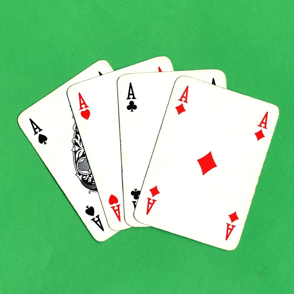 Poker Ace's kaarten — Stockfoto