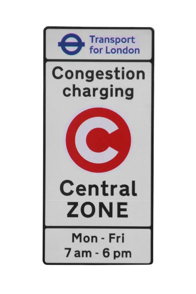 London congestion poplatek znak — Stock fotografie