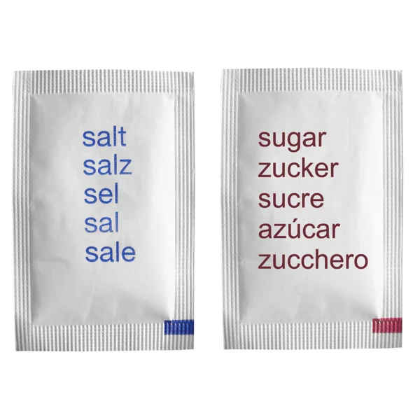Sal e açúcar — Fotografia de Stock