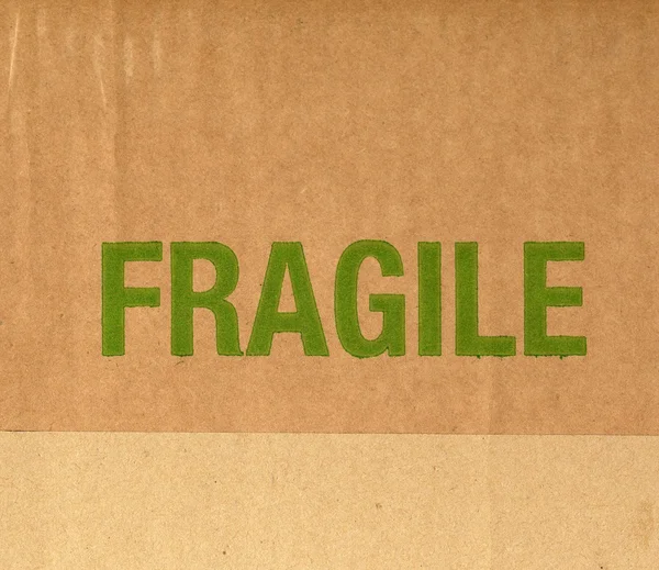 Cartão ondulado frágil — Fotografia de Stock