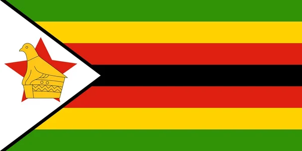 Den nationella flaggan i zimbabwe — Stockfoto