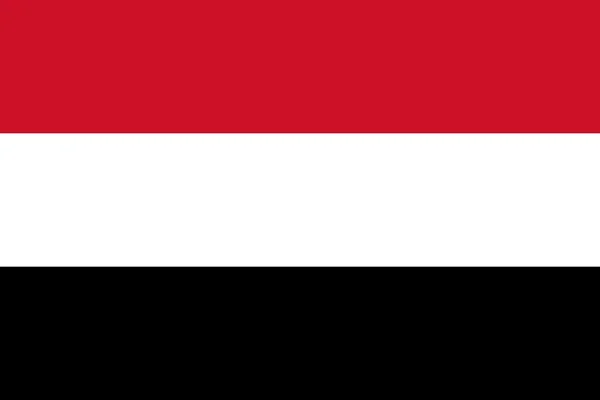 Die Nationalflagge des Jemen — Stockfoto