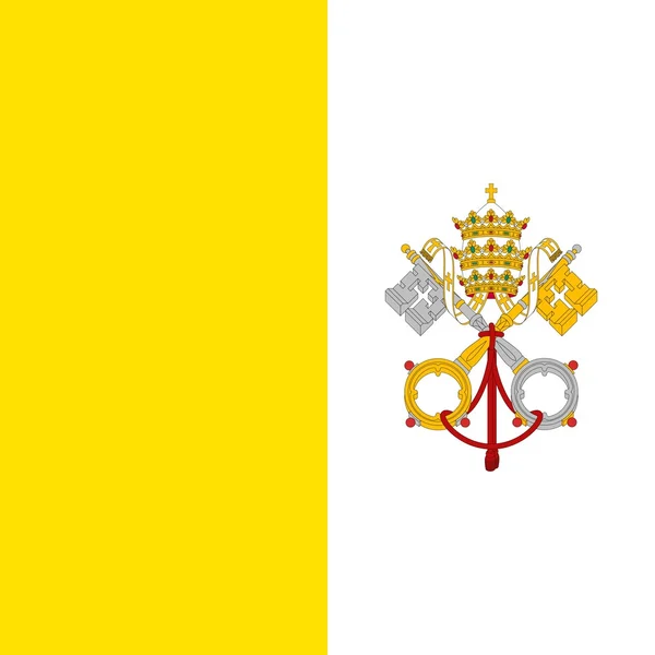 Die Nationalflagge der vatikanischen Stadt — Stockfoto