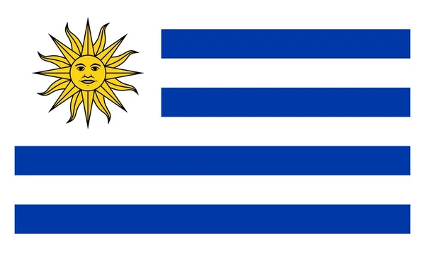 Bandeira nacional de Uruguay — Fotografia de Stock