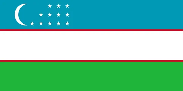 Národní vlajka Uzbekistánu — Stock fotografie