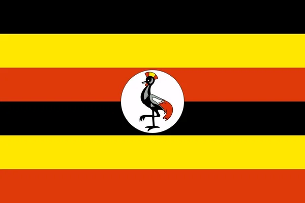 Den nationella flaggan i uganda — Stockfoto
