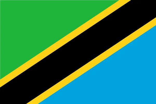 Den nationella flaggan i tanzania — Stockfoto
