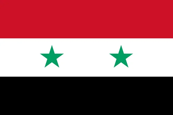 Národní vlajka Sýrie — Stock fotografie